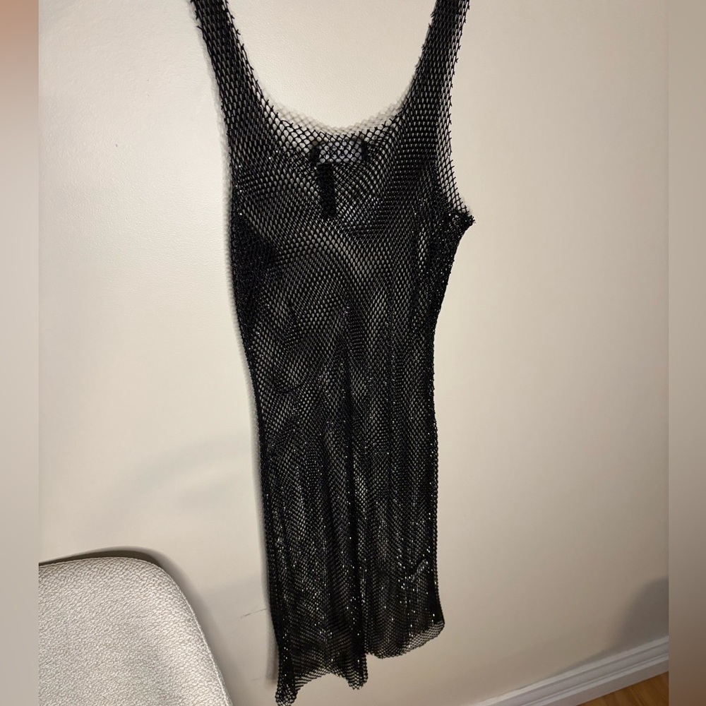 AKIRA Black Rhinestone Mesh Dress